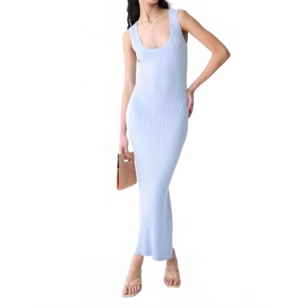 NEW DÈLUC amora knit midi dress in light blue